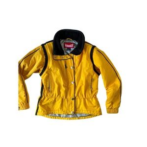 🎿Vintage Retro women’s 90s ski‎ jacket & vest Marker size 10 yellow